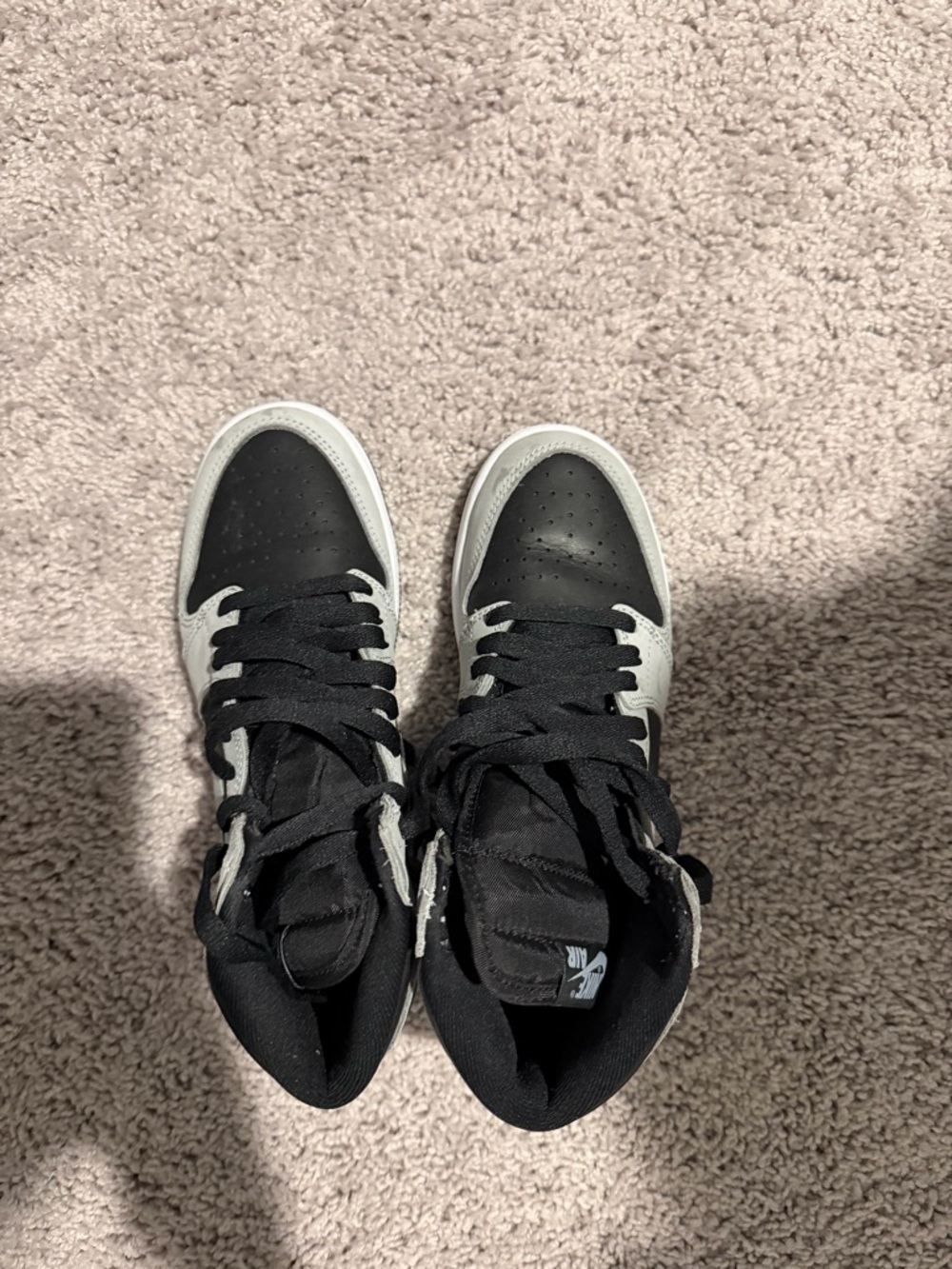 Jordan Kids Black and White High Top Sneakers
